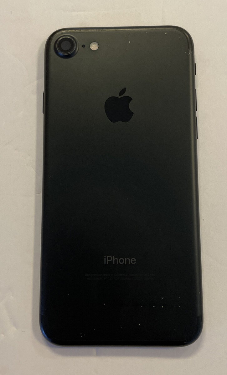 iPhone 7, black, フロントグラスに割れあり。 分解工房・iPhone 7/フロントパネル（ガラス）交換修理方法