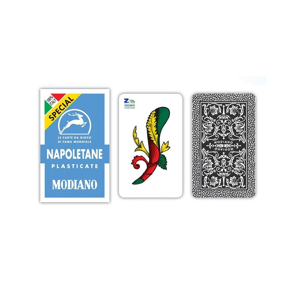 CARTE DA GIOCO NAPOLETANE MODIANO CELESTE SPECIAL PLASTIFICATE