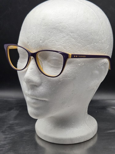 Calvin Klein CK19516 Women's Eyeglasses Frame Dark Purple / Maize 52[]15-135