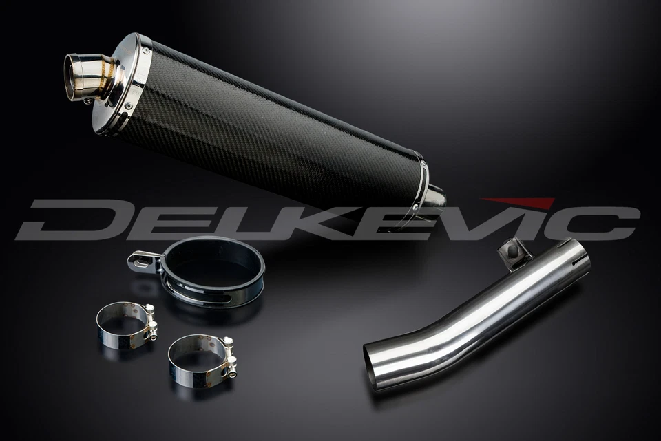 Kit silenciador escape carbono ovalado 18" Honda CBR600F Hurricane 1987-1990 Foto 4 de 4