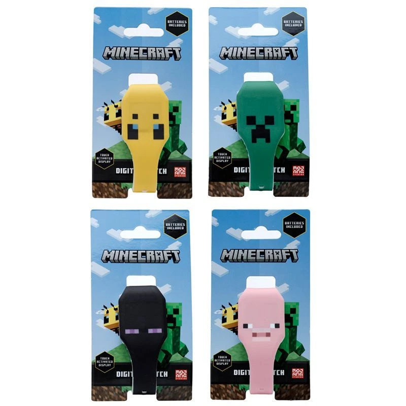 Minecraft Faces Digitaluhr aus Silikon - verschiedene Farben - Bild 1 von 1