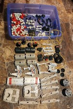 Vintage LOT Robotix 1984 6 Motors 2 Controller Boxes 5 Wires More Tub Not inc.