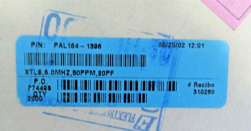 PLETRONICS SM23C-20-6.0M 6MHZ CRYSTALS 50ppm 0.003% 20pF 100ohm 4-PIN CSMD 10-PC - Picture 3 of 4