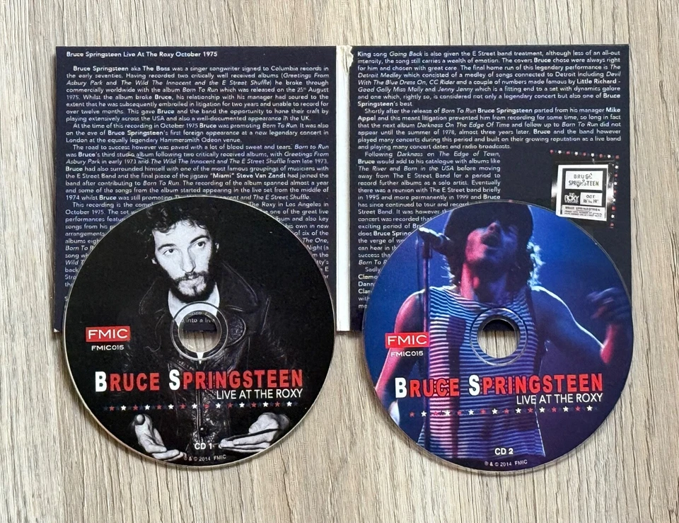 BRUCE SPRINGSTEEN - 2 CD - LIVE AT THE ROXY 1975 - MEGA RARE VG SOUND OOP - Immagine 3 di 4