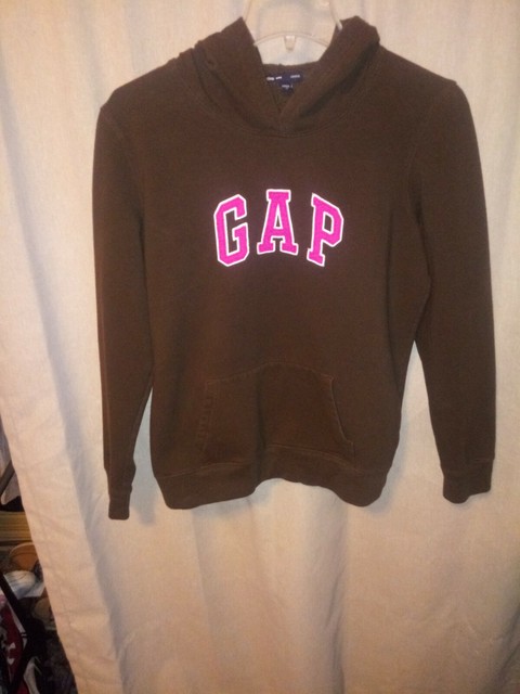 pink and brown gap hoodie