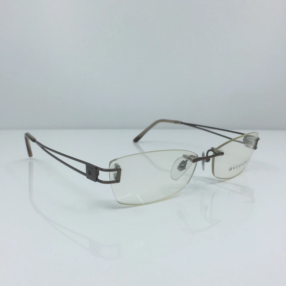 Novo Óculos Vintage Bulgari 248 Sem Aro C. 138 Marrom Brilhante Tamanho: 54mm Itália - Imagem 4 de 4