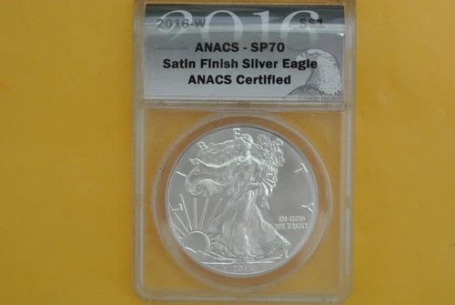 2016-W (Burnished) Silver American Eagle - ANACS SP 70