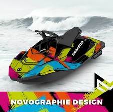 Seadoo SPARK trixx Bombardier 2up 3up Jet Ski Graphic Kit Decal Wrap colorful