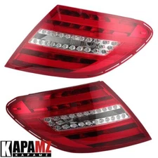 Pair LED Tail Lights lamp For Mercedes Benz W204 C-Class 2007 2008-2011 2014