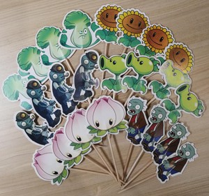 Pack Of 24 Plants Vs Zombies Cupcake Cake Topper