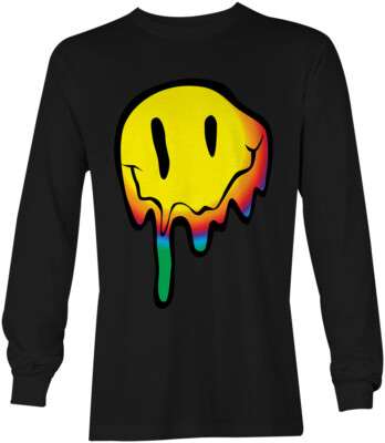 Melting Smile Face - Psychedelic Drug Acid Party Unisex Long Sleeve Shirt