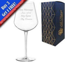 Personalised Engraved Extra Large 640ml Inalto Uno Wine Glass