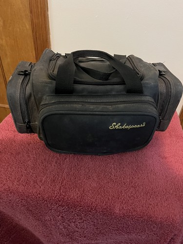 Shakespeare Fishing Bag Mini Duffle Case Loaded With Plastic Tackle Cases Black - Picture 1 of 4