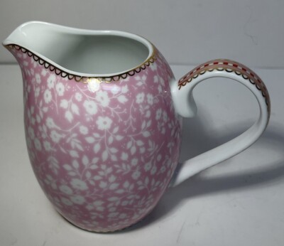 Pip Studio Amsterdam Pink Printed Porcelain Creamer 4 