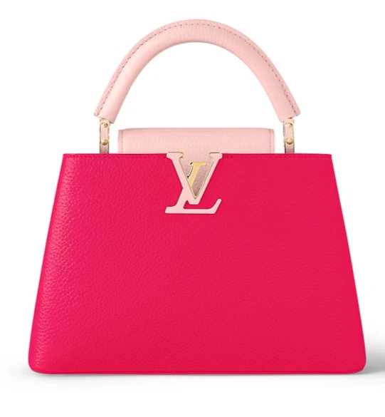 LOUIS VUITTON Capucines BB Magenta Jasmin Rose Taurillon Leather