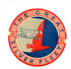 Etiqueta de Equipaje Vintage aerolínea Eastern Airlines Eagle Plata  frontera rosada flota | eBay