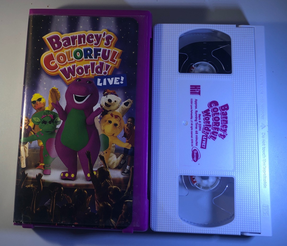 SHIPS N 24 HOURS-Barney Colorful World Live VHS 2004-RARE VINTAGE