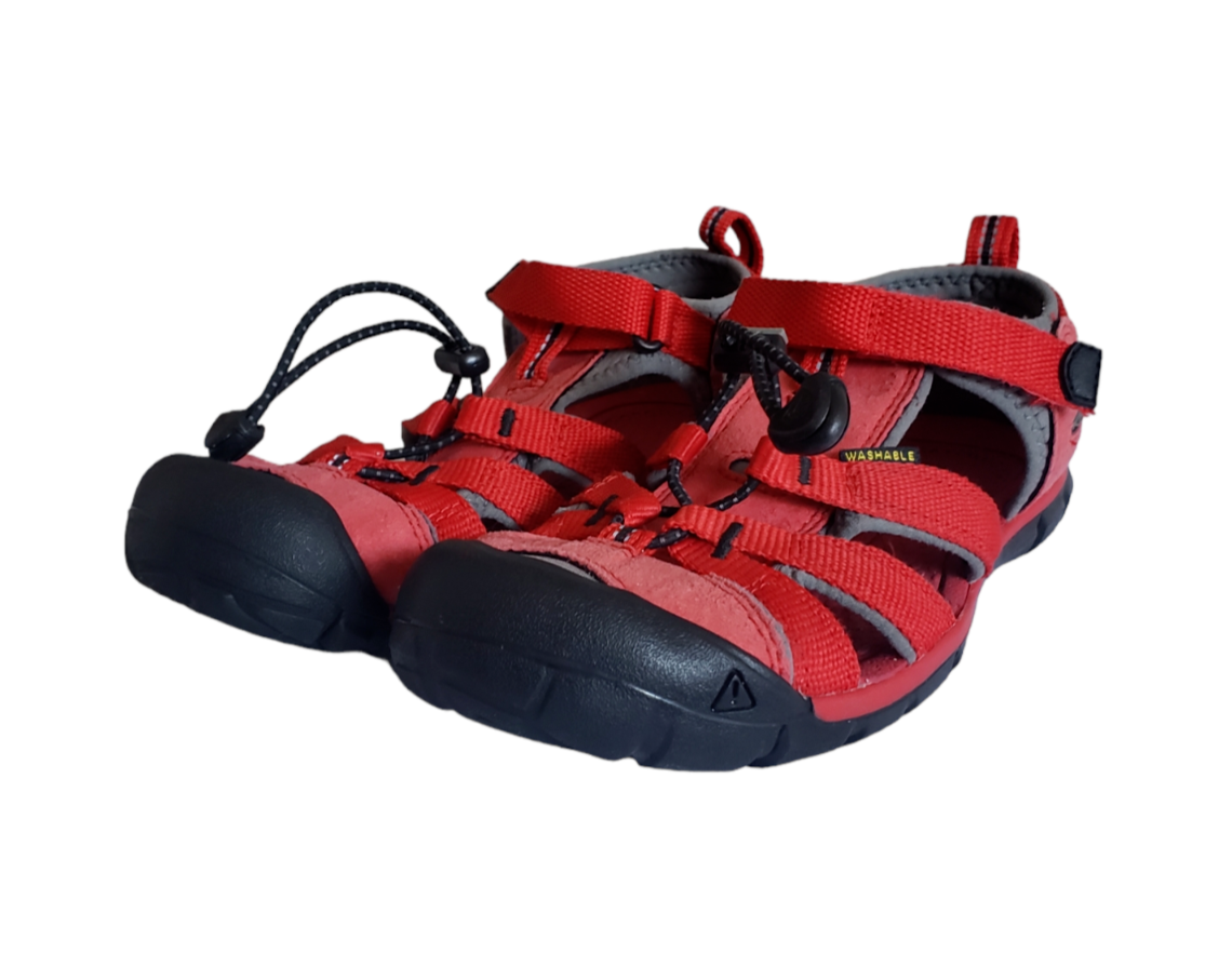 Sandali Keen Seacamp II CNX grandi bambini taglia 4 scarpe da acqua ibride da corsa rosse