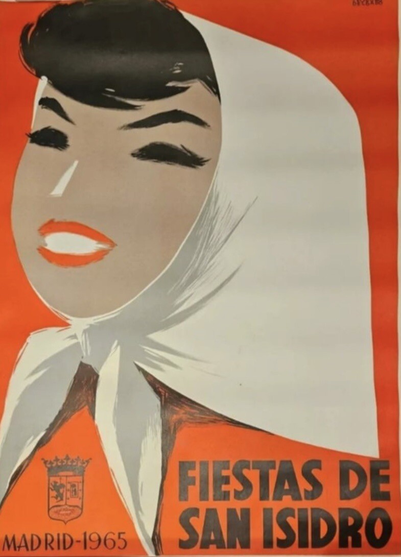 Cartel de arte Chulapa mujer española turismo turismo turismo Madrid España original vintage