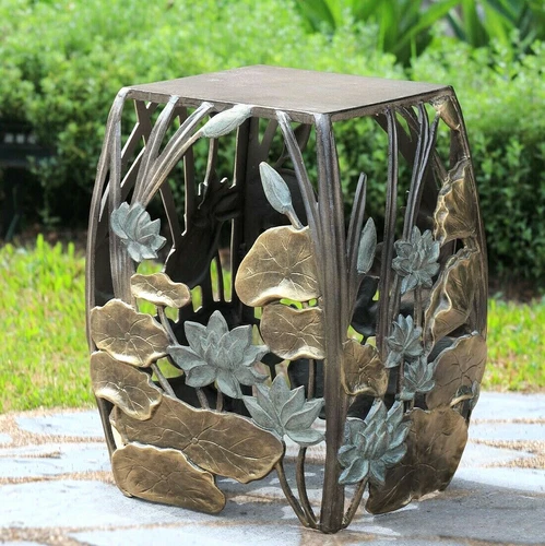 SPI Home Water Lilies Garden Stool - Thumbnail 2