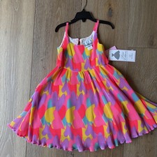 NWT Rare Editions Girls 6 Lined Dress hearts colorful