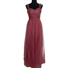 Azazie A6 Mulberry Tulle Bridesmaid Dress Sweetheart A-Line Formal Gown Rose