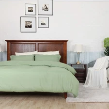 3-Piece Duvet Cover Set Comforter Set with 2 Pillowcases King Size Green