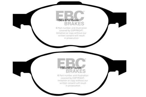 EBC PD01KF1812 HIGH PERFORMANCE BRAKE KIT Front
