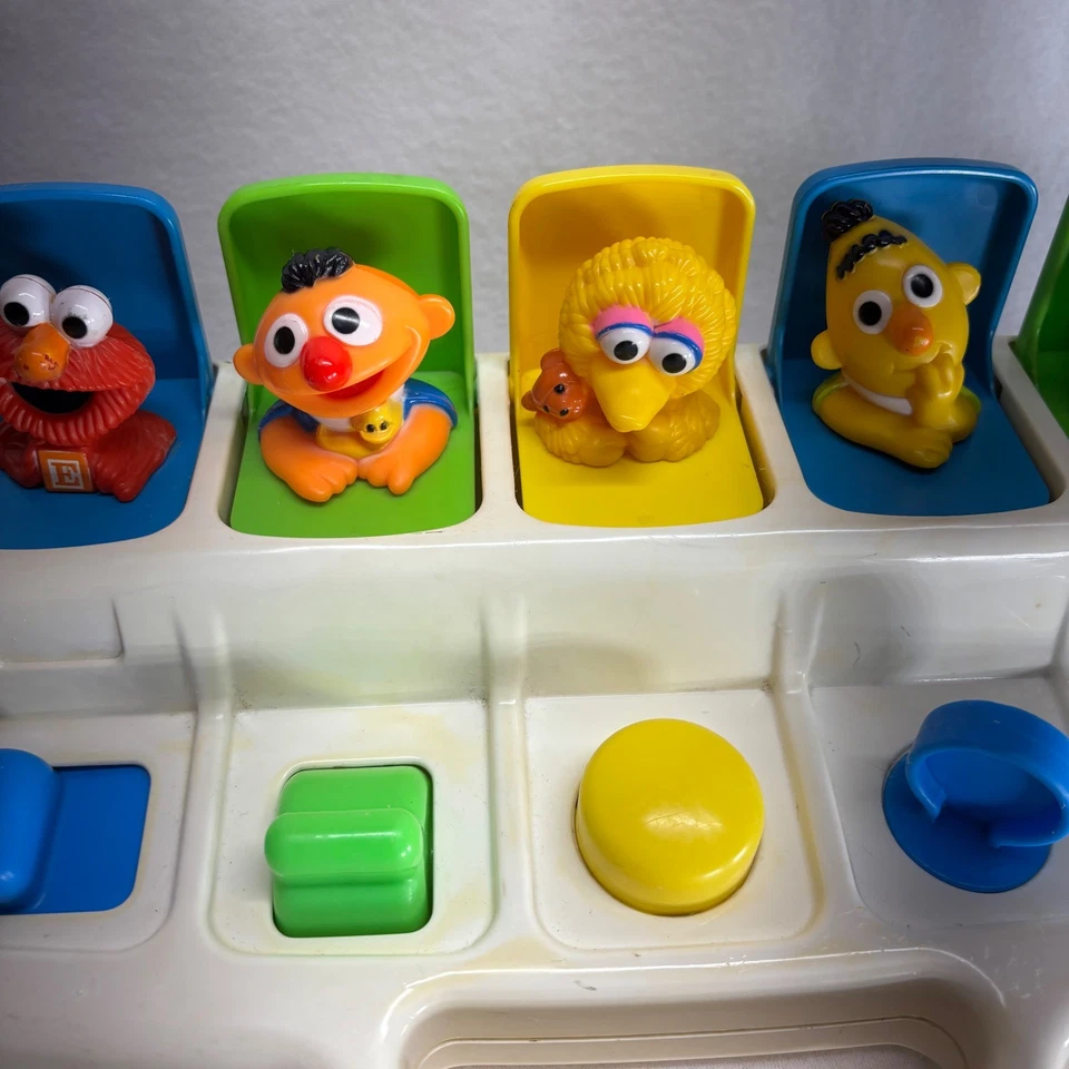 1992 Playskool Plaza Sésamo Pop Up Pal Elmo Ernie Big Bird Bert Cookie Monster Foto 3 de 4