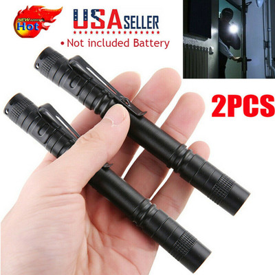 2 PCS Mini LED Pen Light Portable Handheld Flashlight for Work Camping