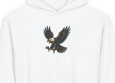 Eagle Hoodie Kids Bird Graphic Pullover Sweatshirt 4-12