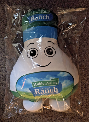 NEW RARE HIDDEN VALLEY RANCH PLUSH HVR STUFFED RANCHIE TOY PILLOW 23 ...