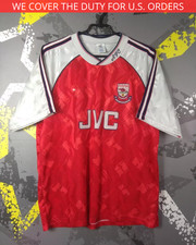 Arsenal UCL Jersey Home football shirt 1990 - 1992 Adidas Men Size 42/44 ig93