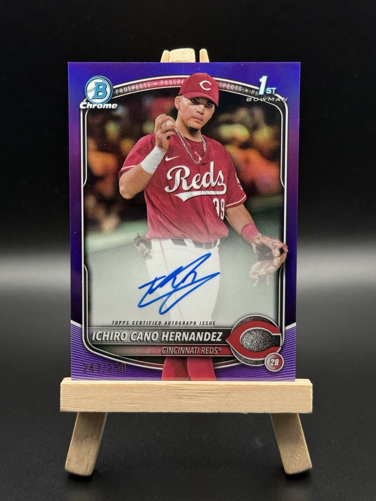 2025 Bowman Ichiro Cano Hernandez Chrome Auto Purple Refractor 1st /250!!