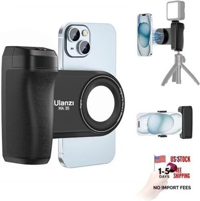  Selfie Phone Tripod Mount MA35, 2-in-1 Magnetic & Phone Clip Camera Grip 