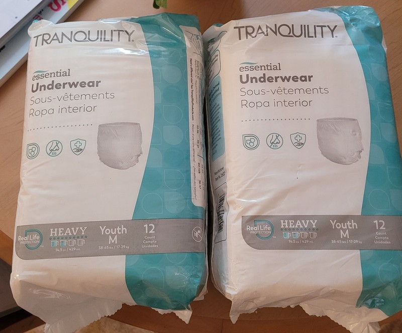 Tranquility Youth Kids Overnight Pull Up Diapers Size M 38-65lbs