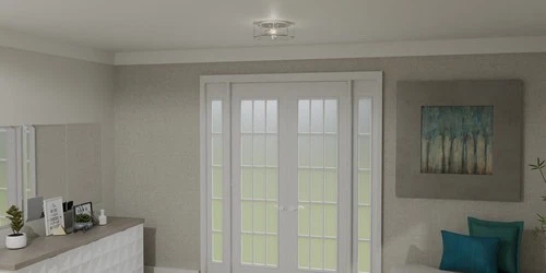 Polished Chrome Two Light Flush Mount from the Quoizel Flush Mount Collection - Picture 6 of 7