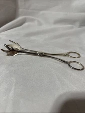 Vintage SG England EPNS A1 Claw Ice Or Sugar Cube Tongs Silver Plated