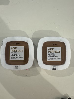 TWO L'Oreal Paris Age Perfect Creamy Powder Foundation Compact 365 Chestnut B17