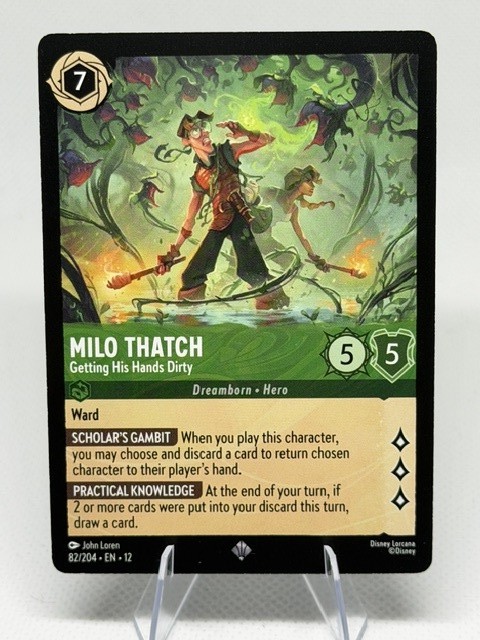 Milo Thatch - Getting His Hands Dirty 82/204 Super Rare Wilds Unknown Lorcana NM