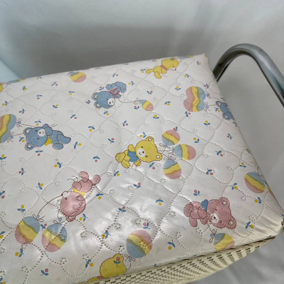 Mid Century Wicker Nursery Clothes Hamper  Badger Basket Full Of Vtg Clothing - Image 4 of 4