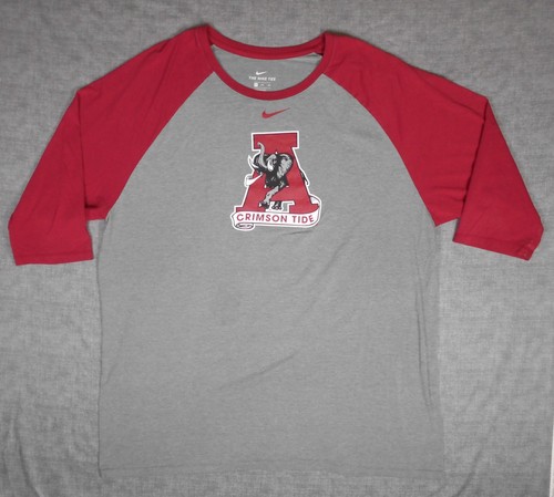 Nike Herren Athletic Cut Alabama Crimson Tide Elephant 3/4 Arm T-Shirt Größe 3XL
