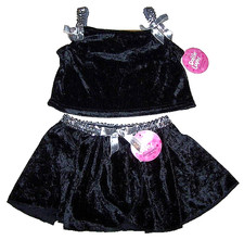 Dottie Loves Costume Set 2PC Outfit Velvet Black Silver Sequin New Girl M 6/7