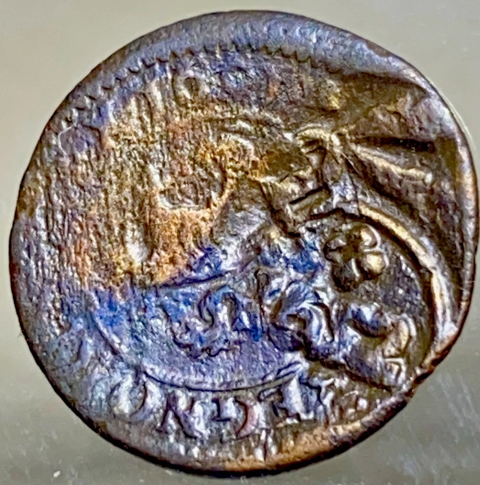 Moneda 1601 Española 2 Maravedíes con Contrasello 1652 Contrasello Rey Felipe Foto 2 de 4