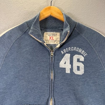 Vintage Abercrombie & Fitch Blue Full Zip Track Jacket Pullover XL
