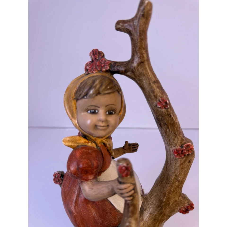 Chica cerámica manzano Goebel Hummel vintage, 11" de alto, años 50. Foto 2 de 4