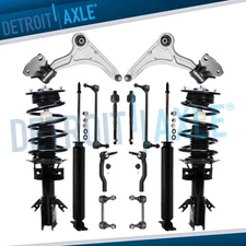 Front Struts Rear Shocks Control Arms Sway Bars Tie Rods for 2013-20 Ford Fusion