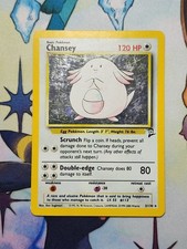 Chansey - 3/130 - Pokemon Base Set 2 Holo Rare Card WOTC HP