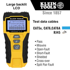 Klein Tools Ethernet Cable Tester Kit, LAN Scout Jr. Cable Tester, RJ45 Remote