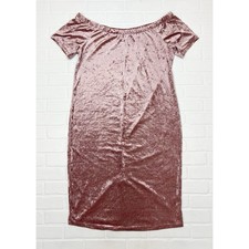 Active USA Pink Velvet Off Shoulder Bodycon Dress Size 2XL
